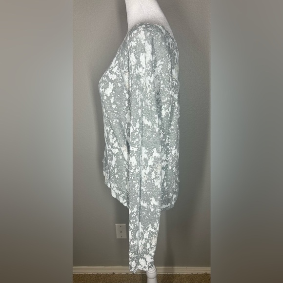 Womens J. Crew Gray White Paint Splatter Pullover Sweater Sweatshirt Sz M 80’s - Picture 4 of 8